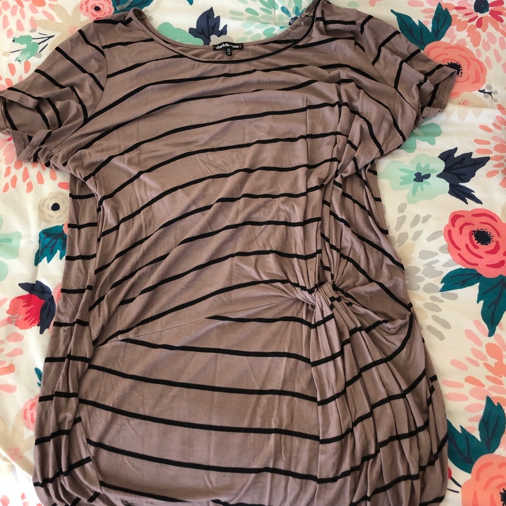 Tie front mini dress